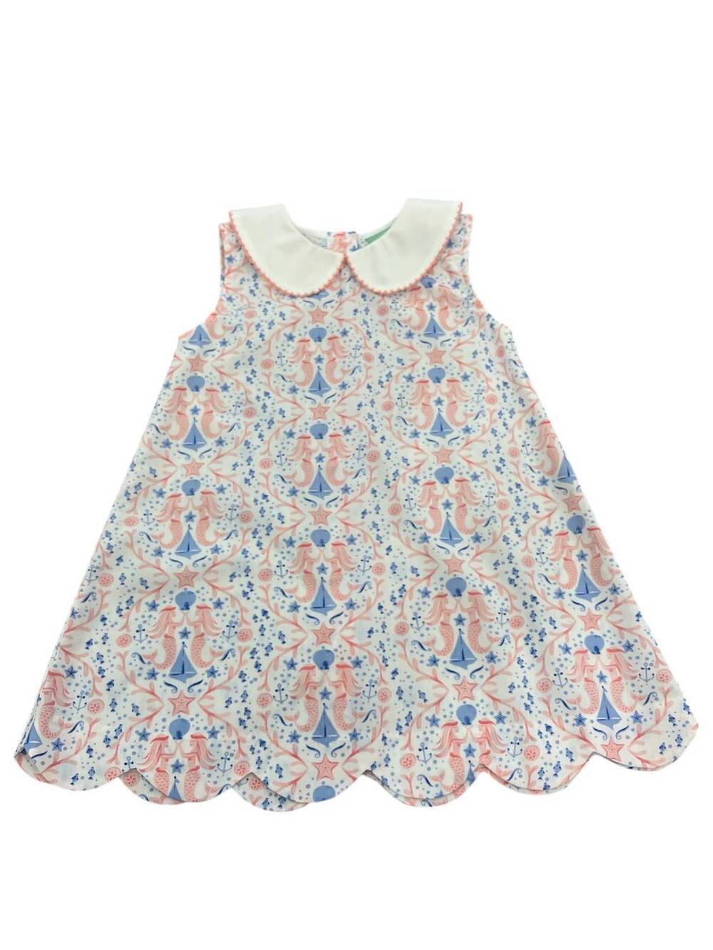 NEW SAGE & LILLY girls mermaid scallop dress in multi